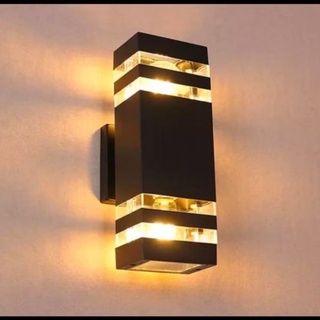 Lampu Dinding Minimalis Outdoor E27 2 Arah Kotak/Persegi