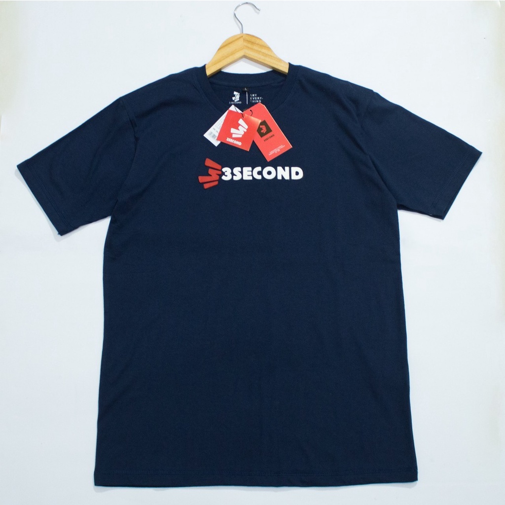 T-Shirt 3Second Floking l Kaos 3Second Sablon Floking Premium Quality