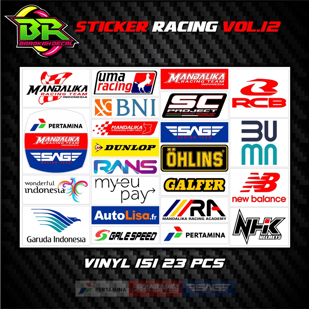 Sticker Pack Racing Stiker Motor harga perlembar