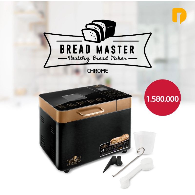 Mesin Alat Pembuat Roti Otomatis Bread Master Chrome