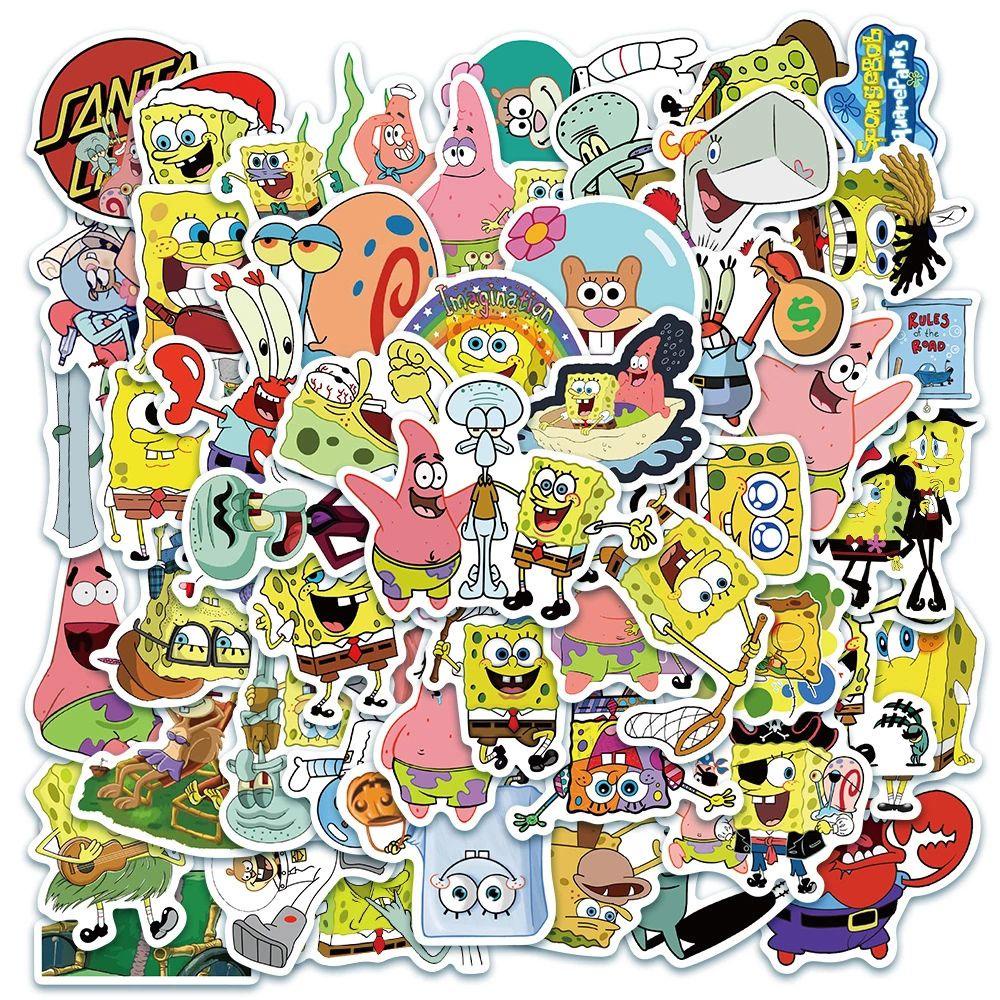 [Elegan] Spongebobs Stiker Hadiah DIY Scrapbooking Laptop Perekat Diri Kartun Ponsel Dekorasi Graffiti Stickers