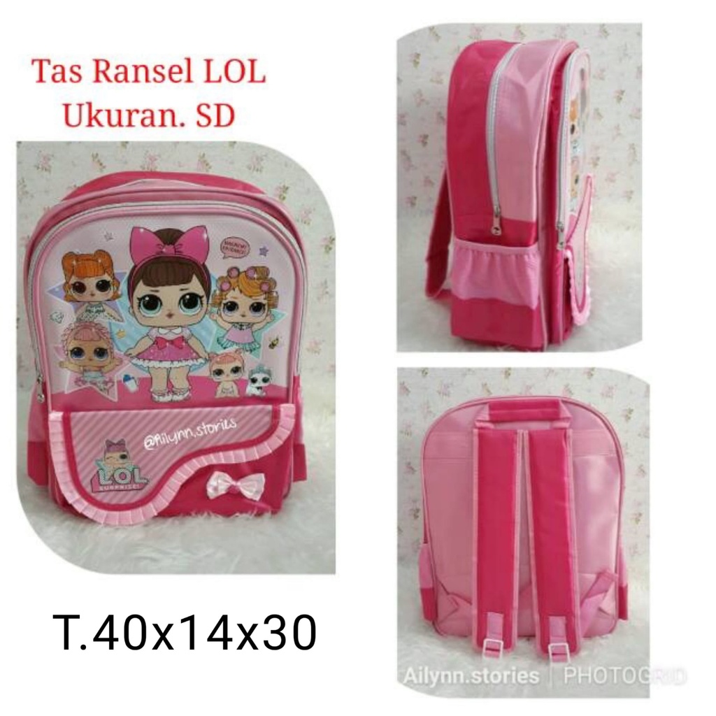 Tas Ransel Sekolah Anak Perempuan ukuran  SD good quality