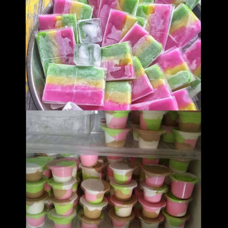 

ice cream Cup dan ice cream Gabus Warna Warni