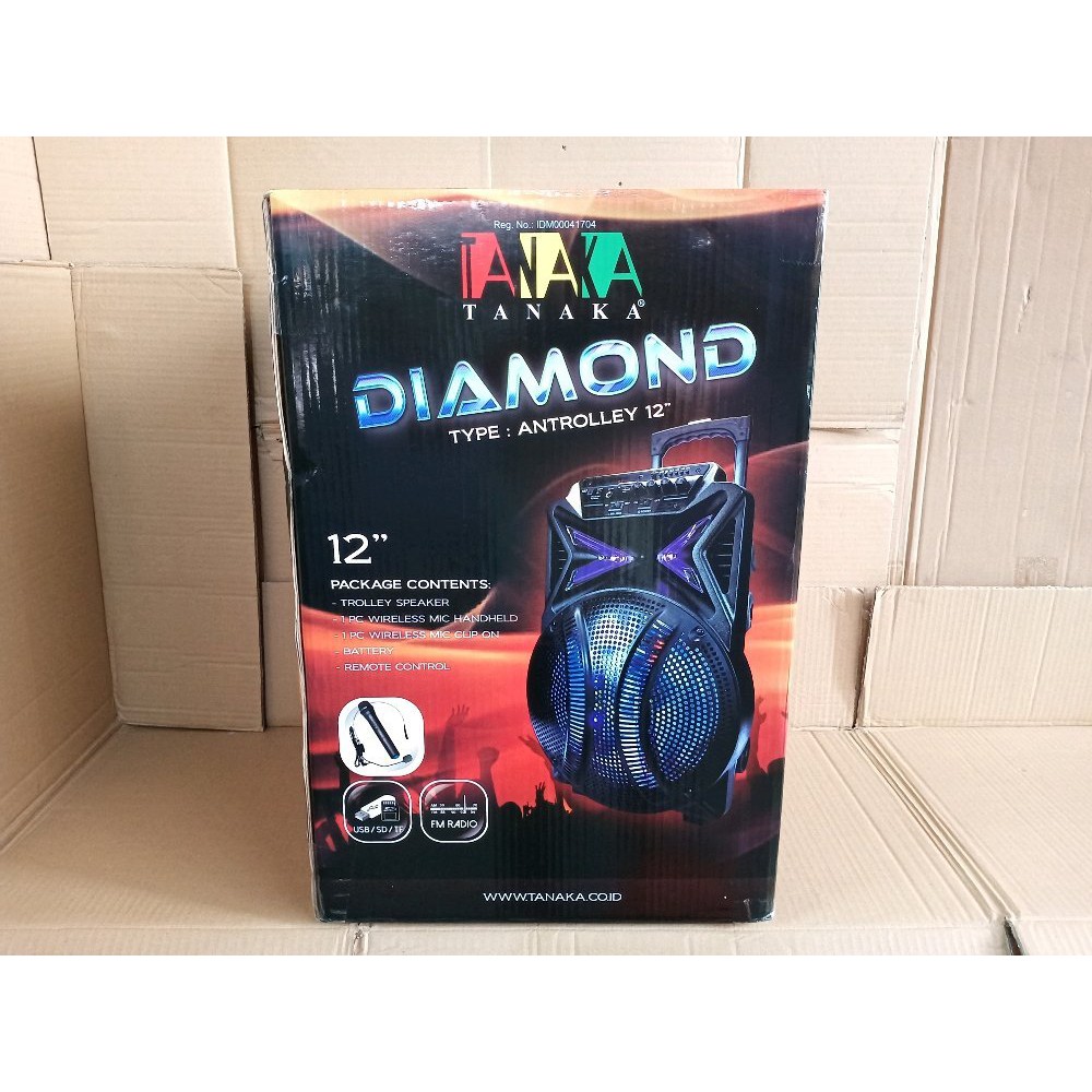 SPEAKER AKTIF TANAKA DIAMOND ANTROLLEY 12 INCH