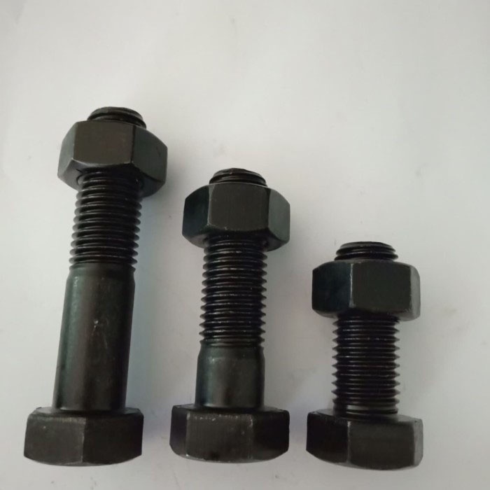 Baut Mur Ukuran 8mm panjang 15-60mm  White Mur segi 6/hex nut M8~10pcs