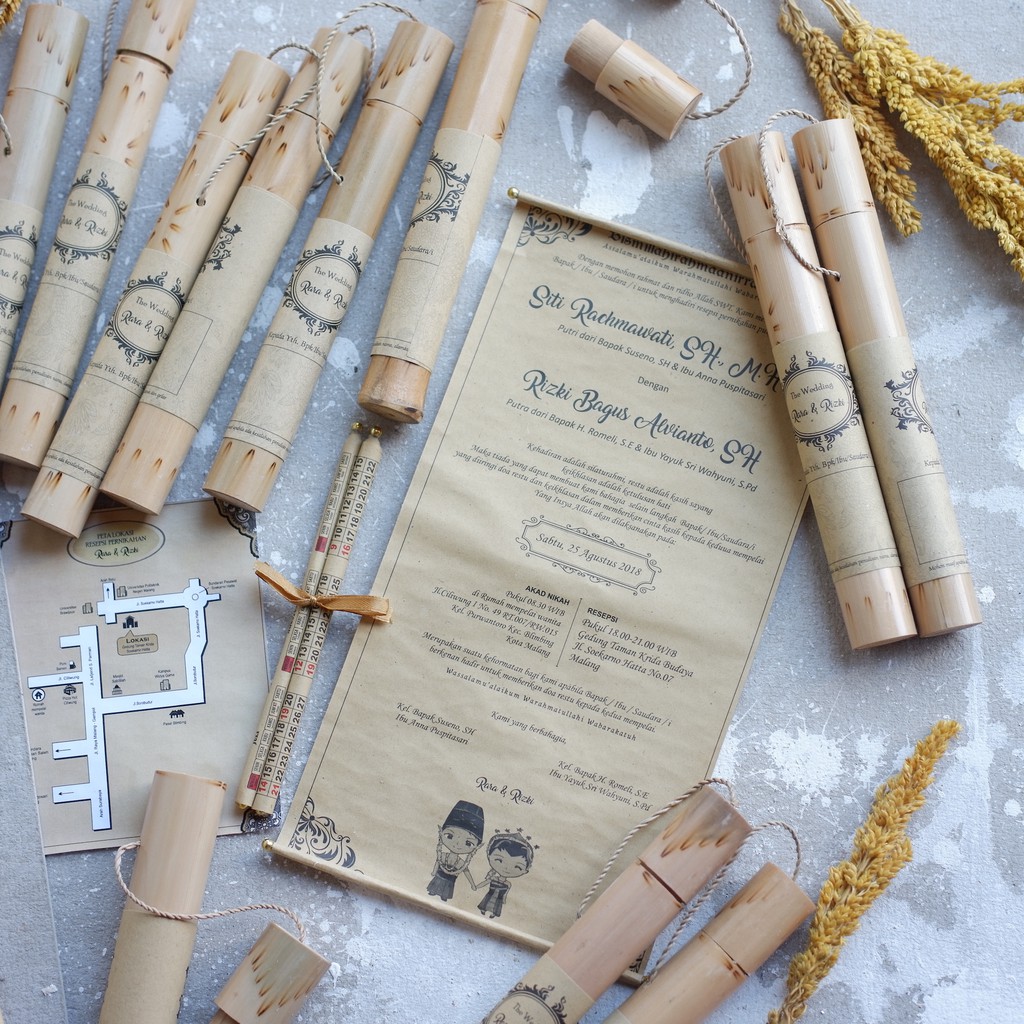 Undangan Gulung Bambu