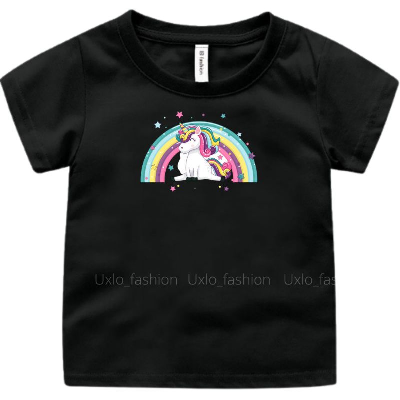 BAJU KAOS ANAK PEREMPUAN MURAH MOTIF UNICORN KUDA PONY LUCU UMUR 2 3 4 5 6 7 8 9 TAHUN SIZE S M L XL UXLO FASHION