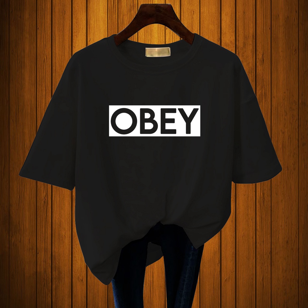 CALVIERO SHOP - BAJU KAOS ATASAN WANITA PRINT OBEY PRINT