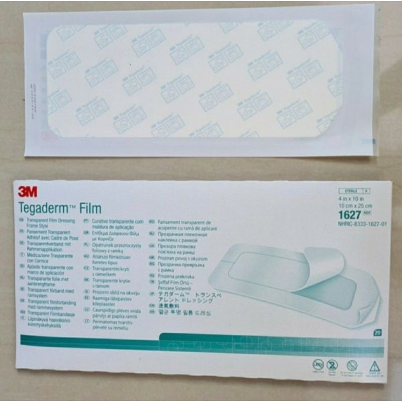 Tegaderm Film 1627 3m 10 cm x 25 cm Plester Transparan Plester Luka Tahan Air Penutup Luka Operasi / 1 pcs