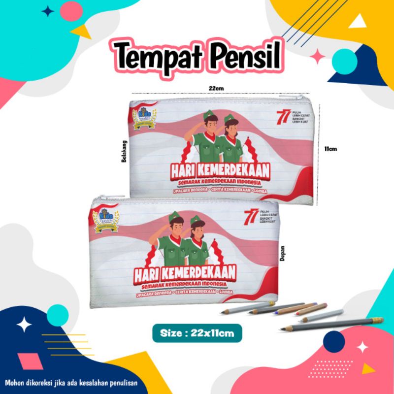 

Tempat Pensil Custom Terlaris Terlaku Tema kemerdekaan Agustusan