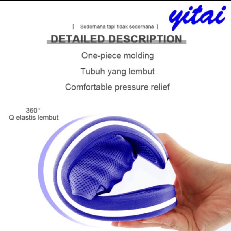 sandal slop yitai , remaja , dewasa , pria , no : 35/ 36/37/38/39/40/41/42/43/44 ada 4 warna , navy blue , biru , coklat , hitam