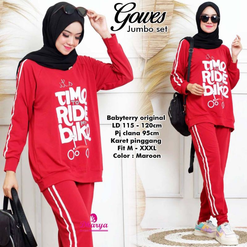 GOWES JUMBO SET/ SETELAN BAJU KILOT OLAHRAGA / GOWES BY DHARYA HASNA SOLO SURAKARTA