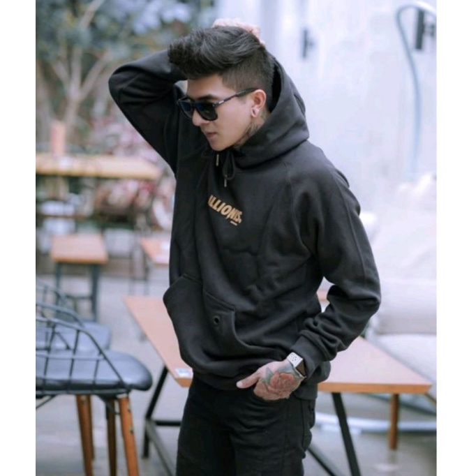 Sweater Hoodie Pria ILLIONIS Gold Original Bandung TERMURAH Bahan Cotton Flecce Sedia Big Size Jaket