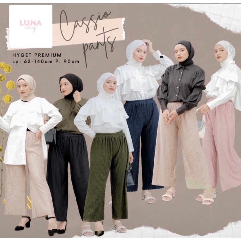 CELANA KULOT WANITA OVERSIZE/BIG SIZE MURAH CASSIO PANTS