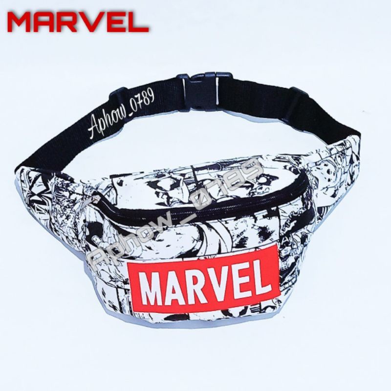 Tas selempang Waistbag anak / tas bahu anak marvel