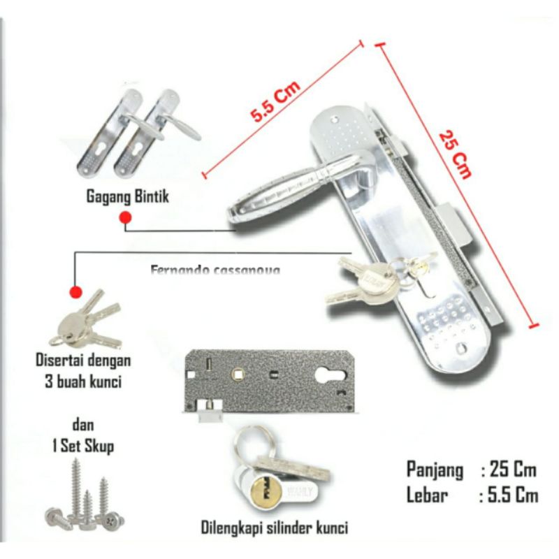 Handle Set Kunci Ukuran Besar 25 cm / Bodi Ongkel / gagang