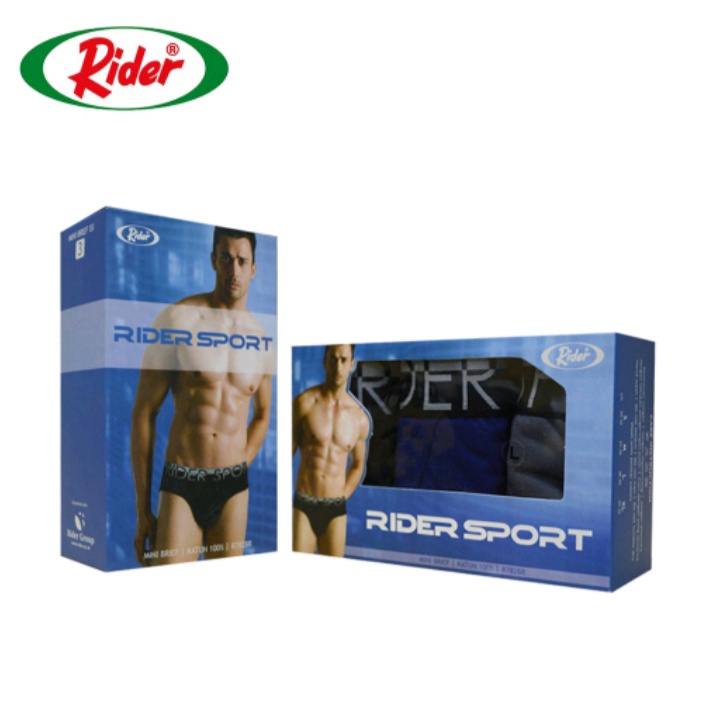 Celana Dalam Rider Sport Brief Pria R782B Multi warna Box 3 in 1