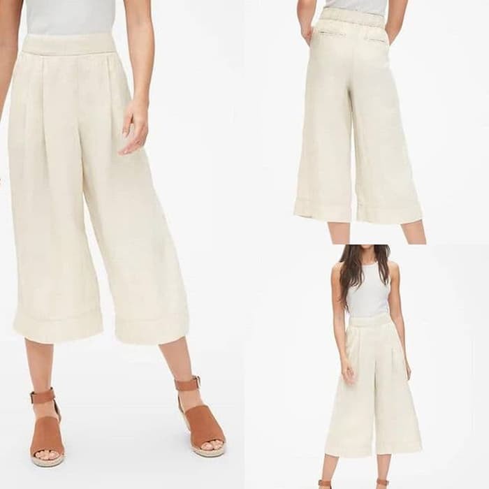 gap original linen cullote pants celana kulot