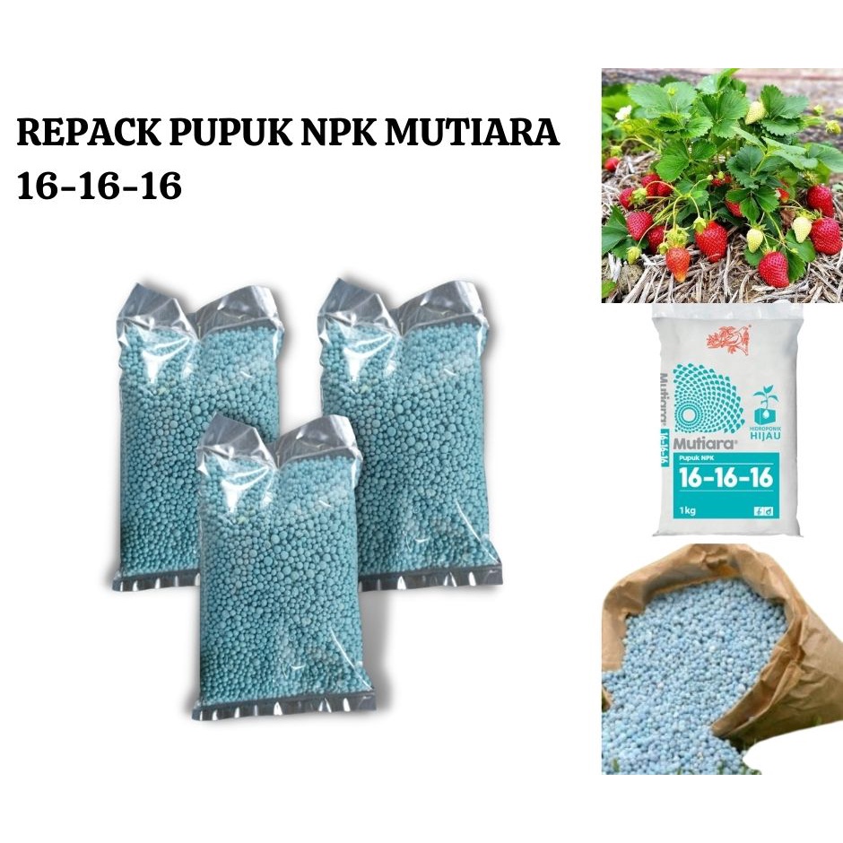 Pupuk Mutiara NPK 16-16-16 Repack  Untuk Pertumbuhan Segala Jenis Tanaman 125gram