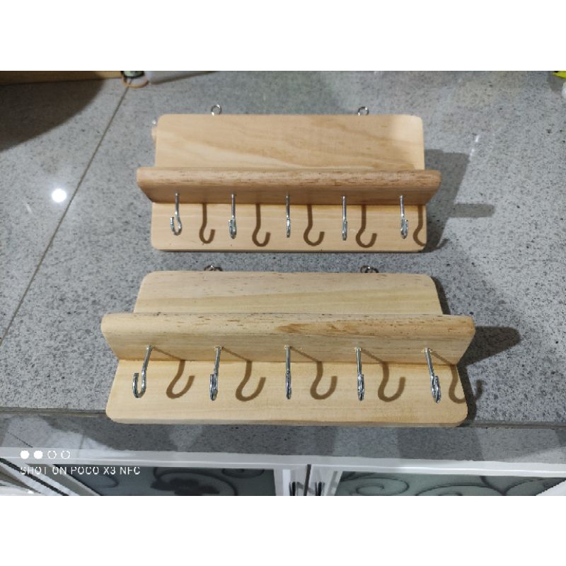 Tempat Gantungan Kunci  23x12cm / Rak Kunci / Rak kayu Serbaguna / Key Holder Mentah 23x12