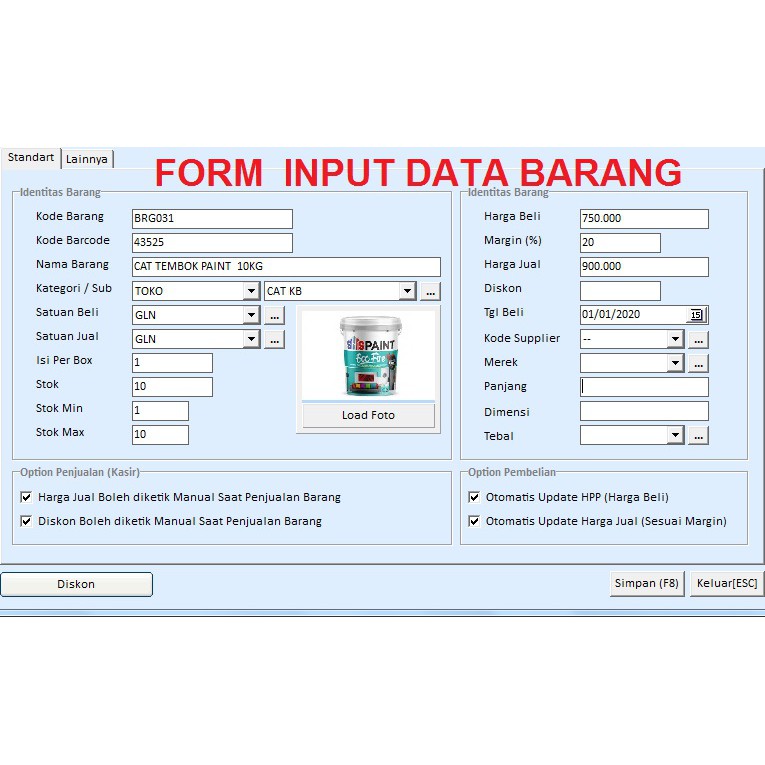 Paket POS alat kasir printer thermal barcode scan toko bangunan