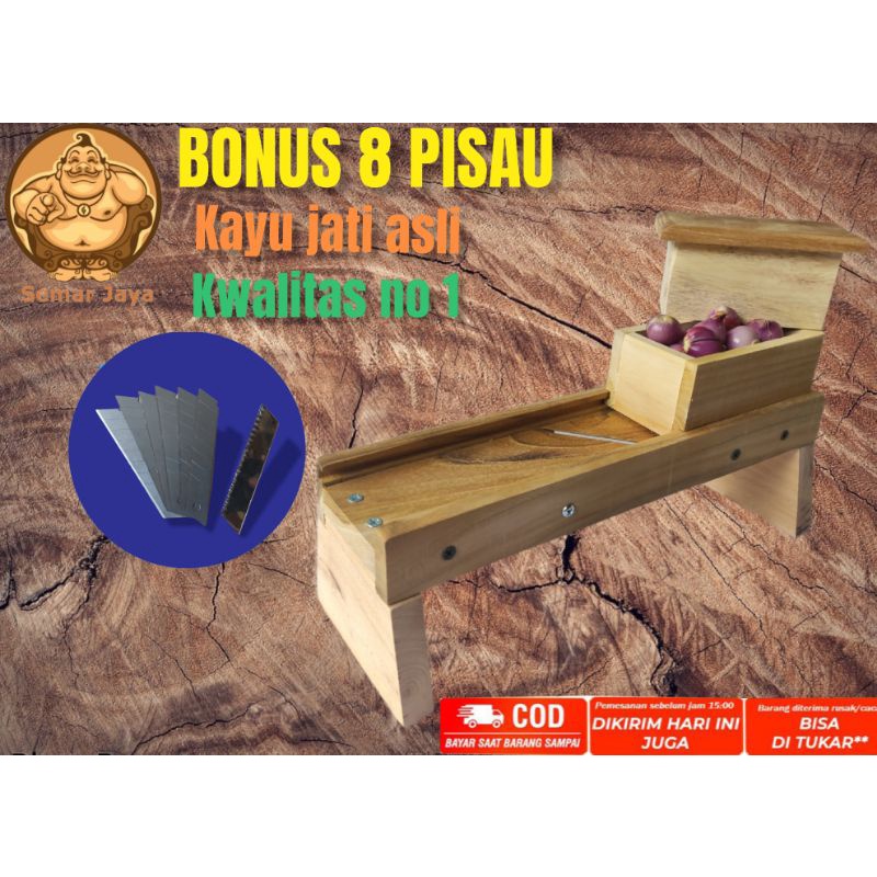 PROMO 8 PISAU PENGIRIS SERBAGUNA / PEMOTONG / PERAJANG / PASAH / SERUTAN UNTUK BAWANG KERIPIK SINGKONG KENTANG TEMPE CABAI UKURAN KECIL BAHAN ASLI JATI JAWA