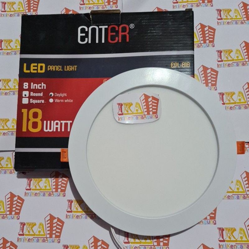 led panel 18watt 8inch bulat inbow lampu led panel 18watt