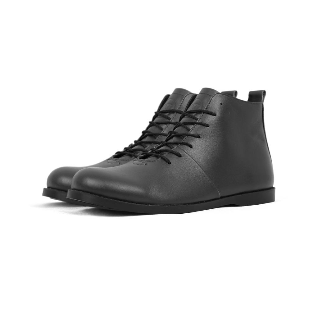 Sepatu boots Pria Casual Kulit Sapi Asli DMT Black Series