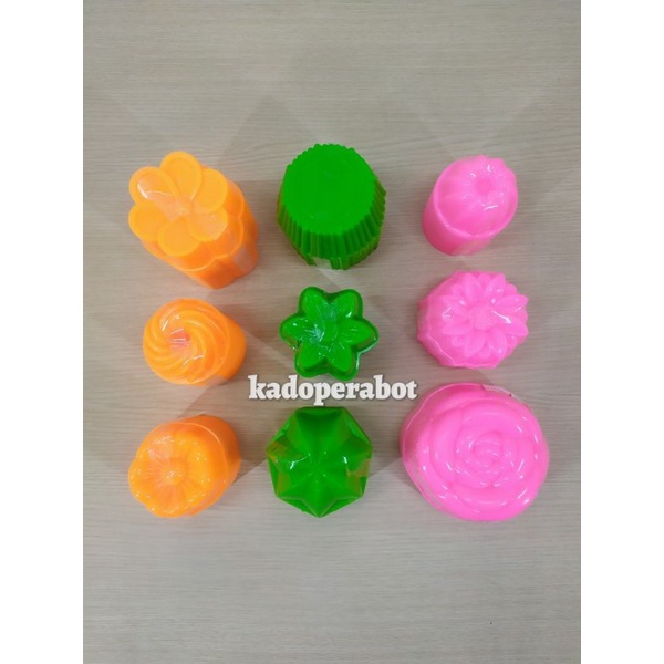 cetakan agar bunga selusin - cetakan kue motif - tempat agar motif 12pcs