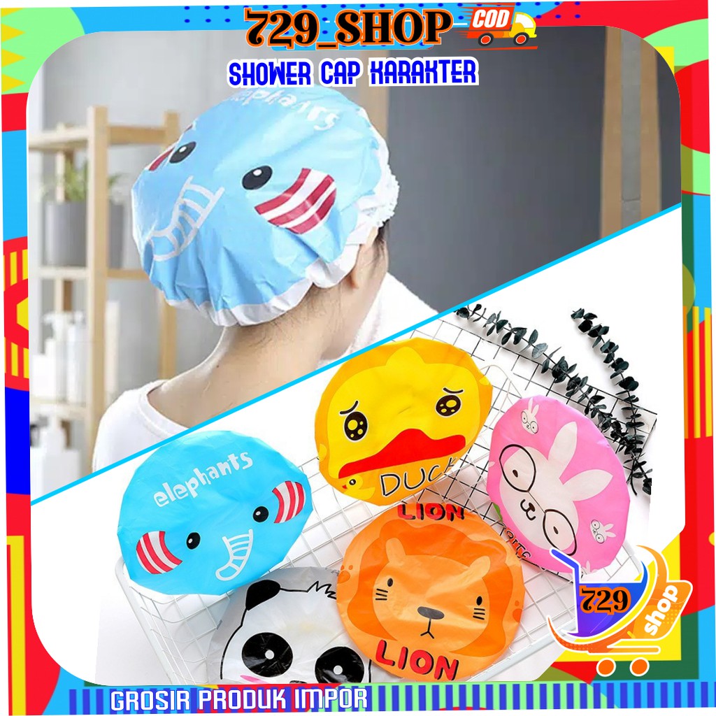 Shower Cap Karakter Korean Style Import Best Seller