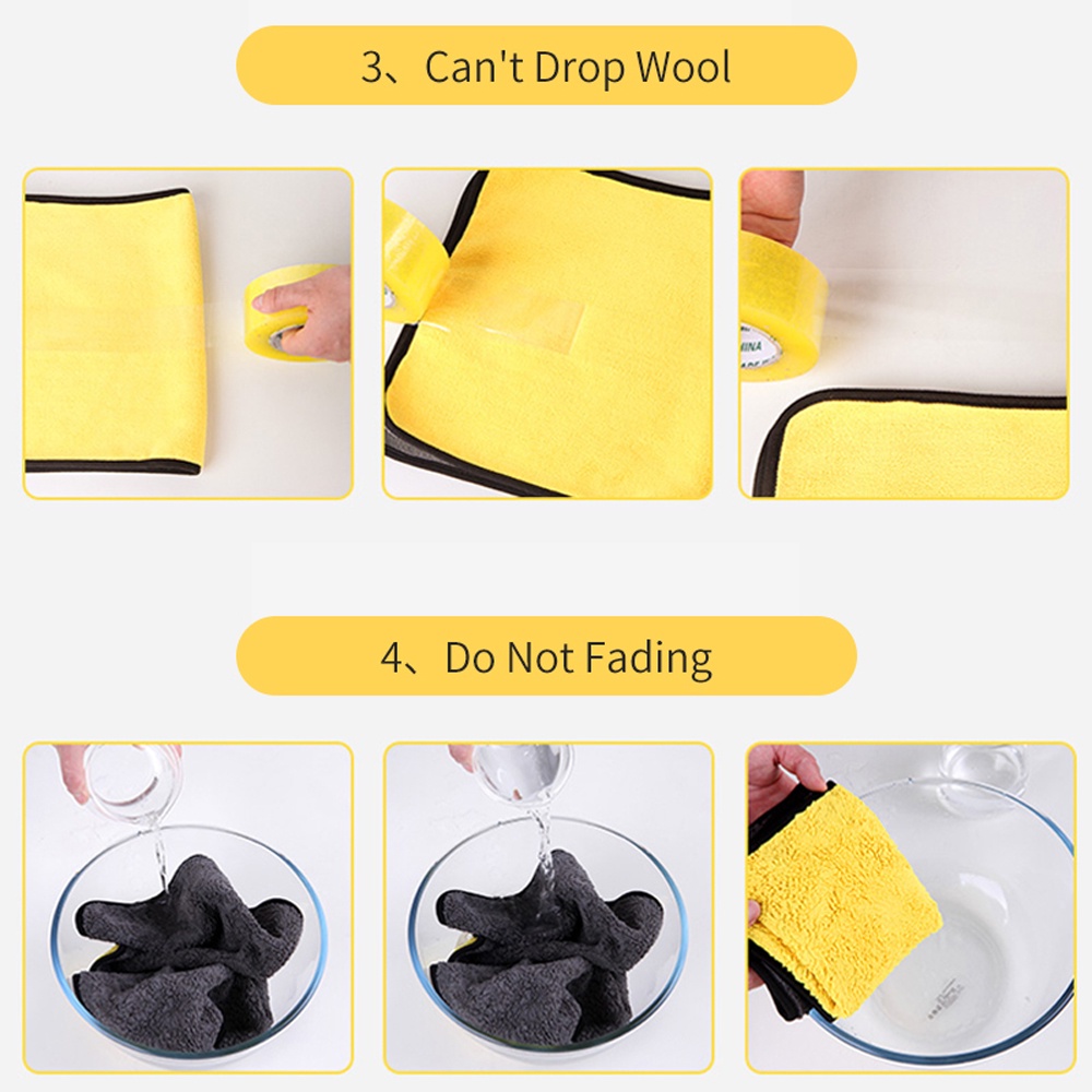 Microfiber Lembut Cuci Mobil car cleaning towel Perawatan Mobil Lap Pengering Mobil detailing cloth towel Perlengkapan Bersih 30x30 30x60 cm