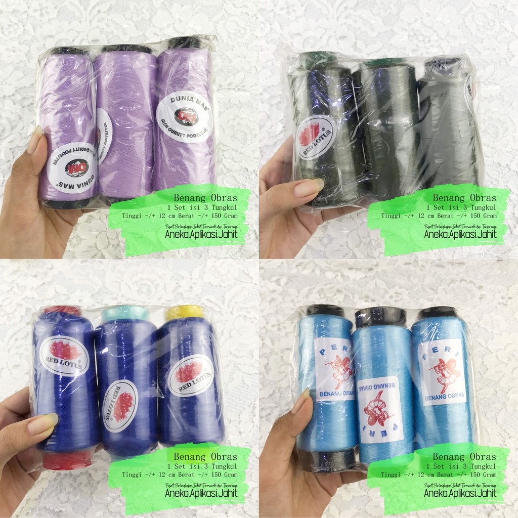 [1/3] BENANG OBRAS KECIL / BENANG PINGGIR KECIL / BENANG POLYSTER OBRAS / BENANG OBRAS POLISTER