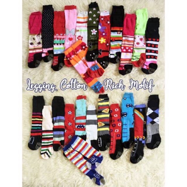 Legging cotton rich motif / legging baby motif dikaki / motif pantat / full motif dikirim random