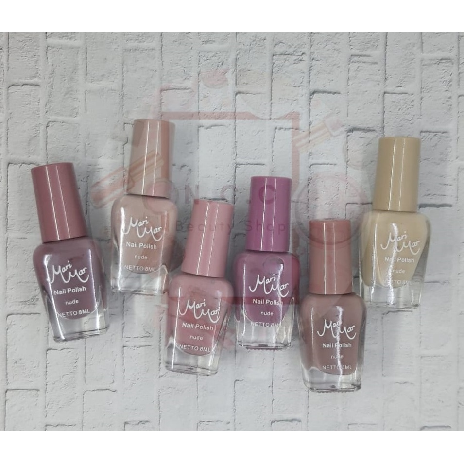 [SATUAN] * NCC *  Marimar Cat Kuku Kutek Warna Nail Polish - Nude Series And Glitter Series - Per 1 pcs