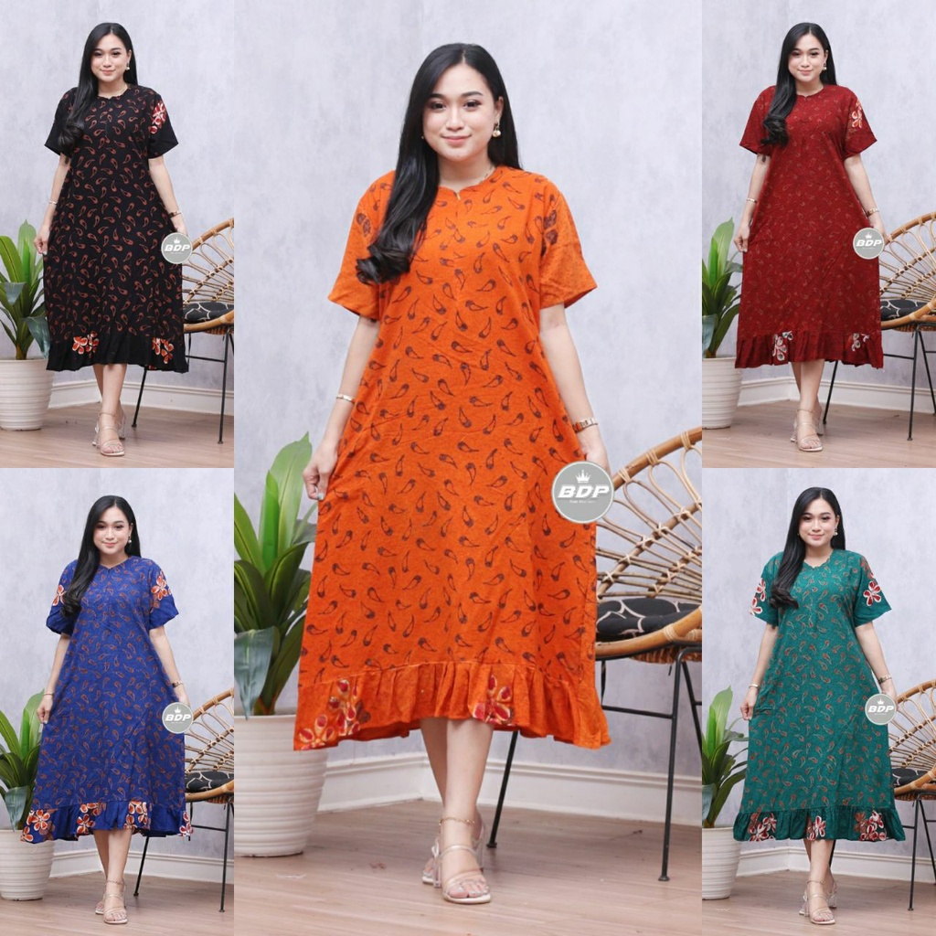 Daster Wanita Rayon Grade A Busui Resleting Depan Baju Tidur Daster Kekinian