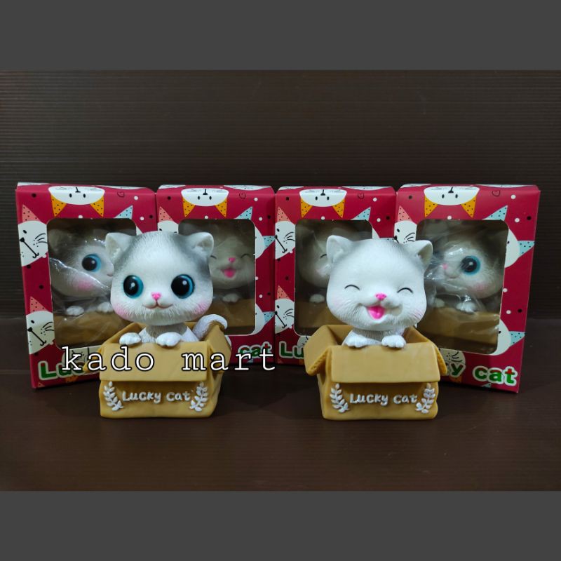 hiasan pajangan kucing lucky cat hiasan mobil dashboard