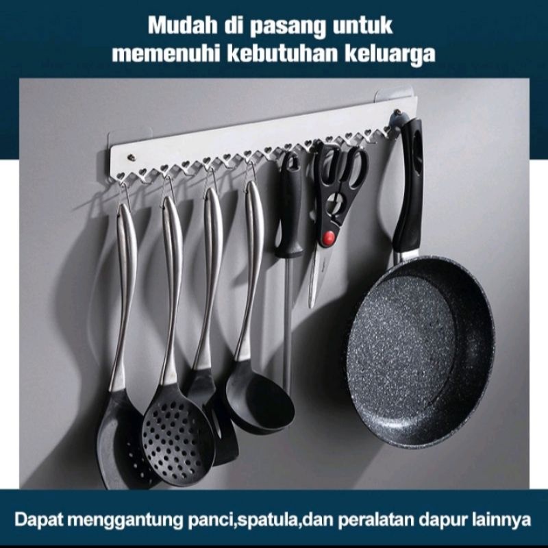 Gantungan Alat Dapur Serbaguna Stainless Steel - Hanger Kitchen