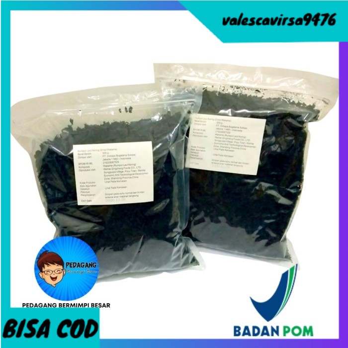 

⭐BISA COD⭐ Dry Cut Wakame 500gr / Rumput Laut Kering / Dried Seaweed 500 gram