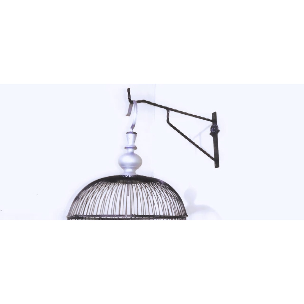 HARGA PROMO!! GANTUNGAN SANGKAR KANDANG 50CM BURUNG MURAI LOVEBIRD TEMPEL DINDING ULIR SEMPATI CANTOLAN POT HOLDER BUNGA