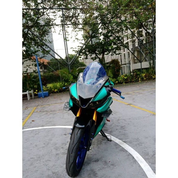 WINDSHIELD R15 V3 FULL JENONG ICE BLUE VISOR R15 V3 FULL JENONG ICE BLUE