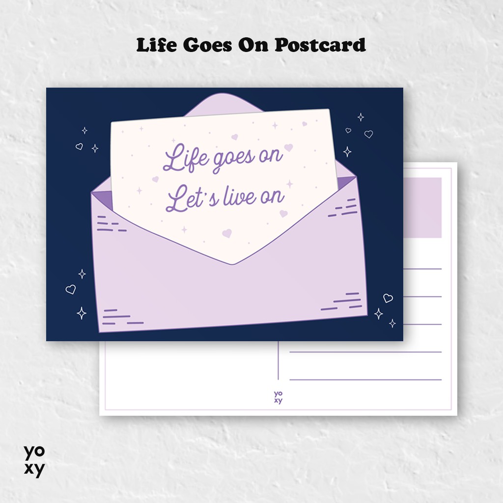 

BTS Life Goes On Postcard Greetings Card Kartu Pos Art print