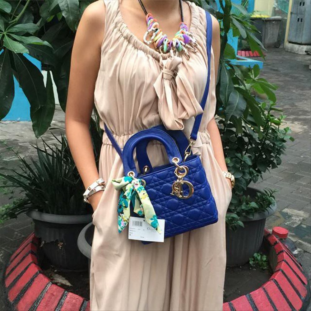 Tas.Tas wanita.Tas slempang.Tas selempang wanita.Sling bag.Tas Lady Dior Super Mini 19x16cm Tas Bata