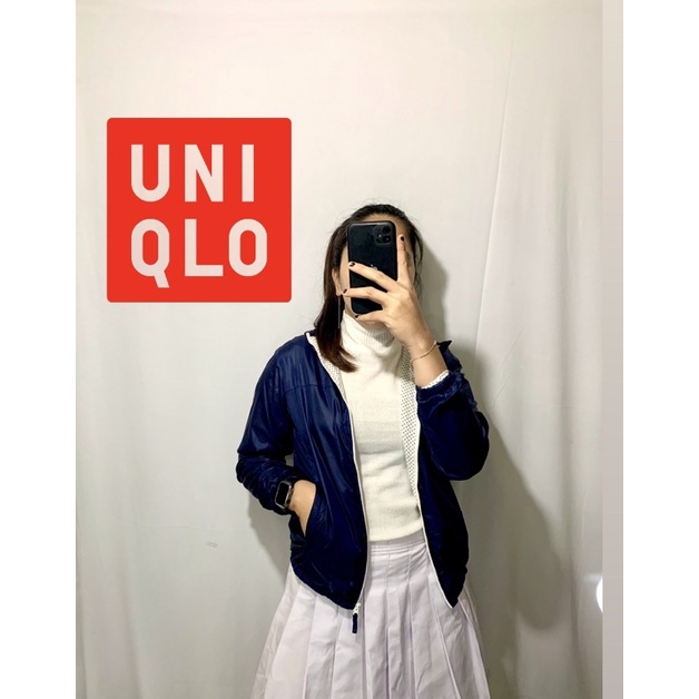 911 UNIQLO ORIE SPORTS OLAHRAGA RUNNING  UNISEX JAKET OUTER THRIFT CEWE PRELOVED WANITA SECOND
