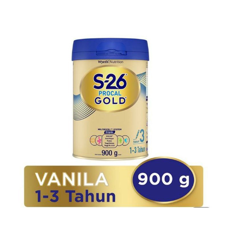 

S-26 Procal Gold Tahap 3 Susu Pertumbuhan Anak 1-3 Tahun Vanila 900 g