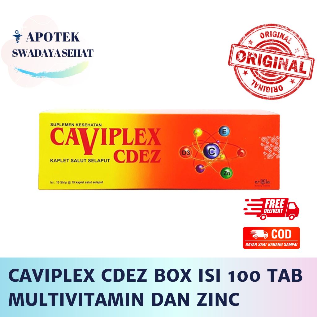 CAVIPLEX CDEZ BOX ISI 100 Tablet - Multivitamin Zink Zinc Vitamin Suplemen