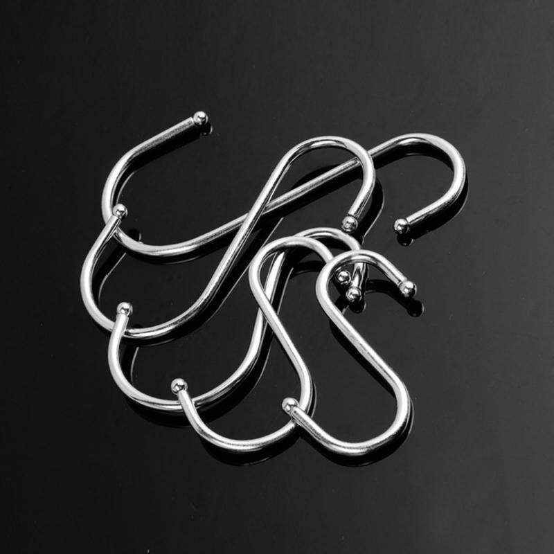 Hanger Gantungan S Type Hook Stainless Steel 12 CM 10 PCS - 7RHZNJSV - Silver