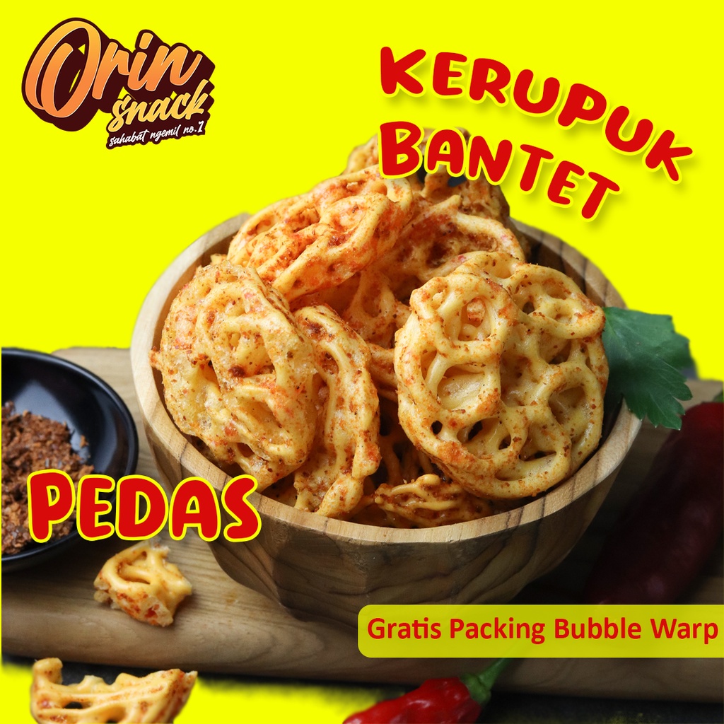 

SNACK origilal kiloan, KERUPUK BANTAT PEDAS