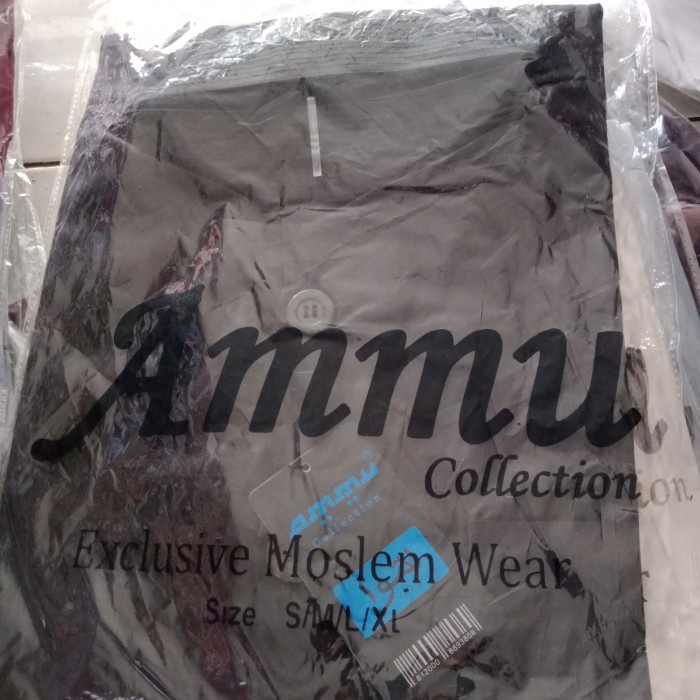 baju koko Ammu original Murah - Hitam, M