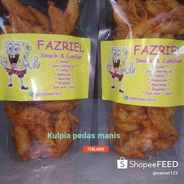 

Kulpia / kulit lumpia aneka rasa pedas manis sambel, asin, pedas sedang