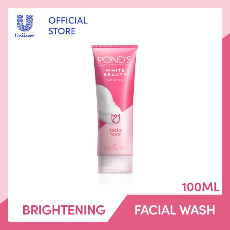 Ponds Bright Beauty Facial Wash Gentle 100 G - Sabun Muka, Facial Foam, Sabun Cuci Muka